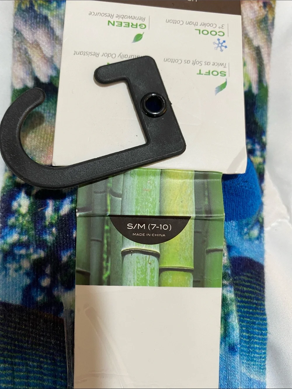 Unbranded Blue Tropical Reef Crew Socks - Ocean Fish Print